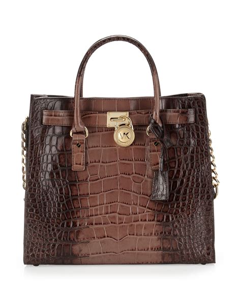 michael kors hamilton croc bag|Michael Kors Hamilton bag discount.